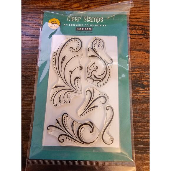 Hero Arts Clear Rubber Stamp Set Fantastic Filigree Paisley - Picture 1 of 3